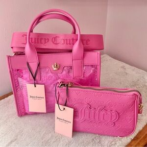 Juicy Couture Juicy pink Beachin tote and wristlet
